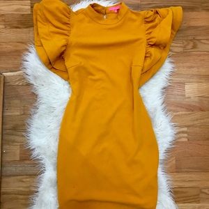 Fashion nova mustard dress